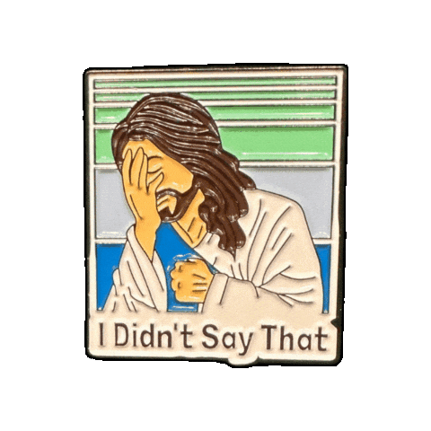 pinnedpins face jesus i facepalm Sticker