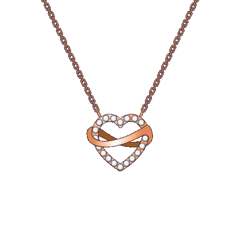 jestina jewelry diamond necklace 하트 Sticker