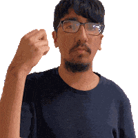 Two Fingers Middle Finger Sticker