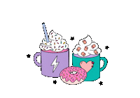 Hot Chocolate Coffee Sticker by Dear Dyan