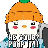 Pump It Crypto Sticker by Pudgy Penguins