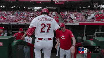 High Five Cincinnati Reds GIF by MLB