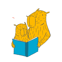 clubequindim leitura capivara clube quindim clubequindim Sticker