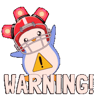 Penguin Warning Sticker by Pudgy Penguins