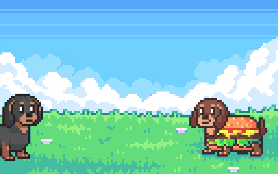 Pixel Dogs GIF by Abstract HotDogs