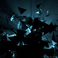 pislices loop 3d trippy blue GIF
