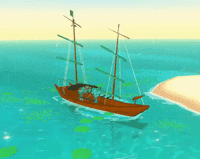 qag_games chill ocean underwater pirates GIF