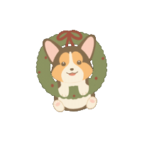 Dog Christmas Sticker