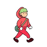 sutantoedi cartoon holiday vacation walking Sticker