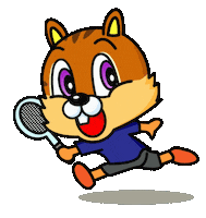 Tennis Squirrel Sticker by riseisha_at