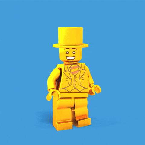 rich man gold GIF by LEGO