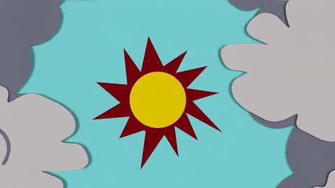grey skies sunshine GIF by South Park 