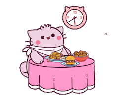 Hungry Cat Sticker by Pembe