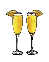 Orange Juice Cheers Sticker