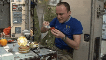 nasa food space water hungry GIF