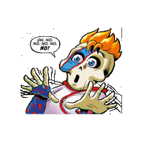 Shocked No Way Sticker by Craniacs World