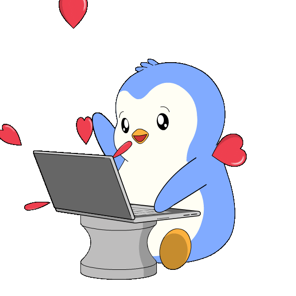 Happy I Love You Sticker by Pudgy Penguins