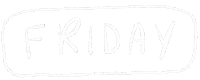 Friday Text Sticker