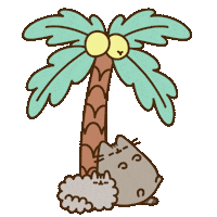 Traveling Palm Tree Sticker by Pusheen