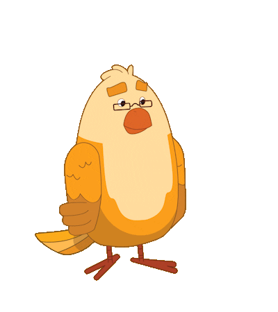 Yellow Bird Sticker by Dumela