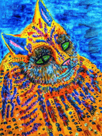 Modern Art Cat GIF by The LSD Hotel