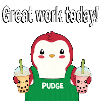 Well Done Good Job Sticker by Pudgy Penguins