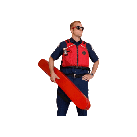 GrahamFireWA giphygifmaker swimming firefighter first responder Sticker