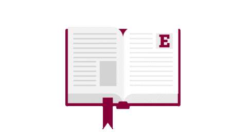 Book Studying Sticker by Eastern Kentucky University
