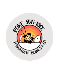 pokesunrice poke yard studio yardstudio sunrice Sticker