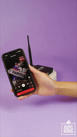 Silent_Disco_King giphyupload silent disco silent disco transmitter GIF