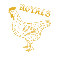 royalshotchicken logo chicken crown royals Sticker