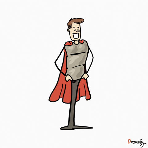 drawify man superhero hero person GIF