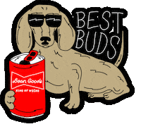 dog beer Sticker by beangoods
