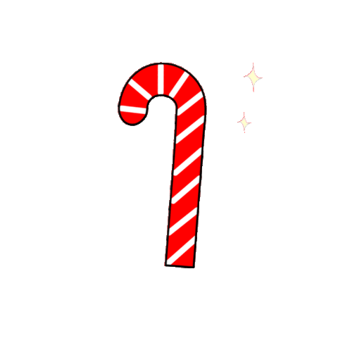 Candy Cane Christmas Sticker