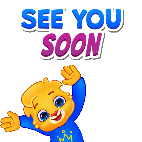 On My Way Goodbye Sticker by Lucas and Friends by RV AppStudios