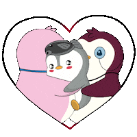 I Love You Hug Sticker by Pudgy Penguins