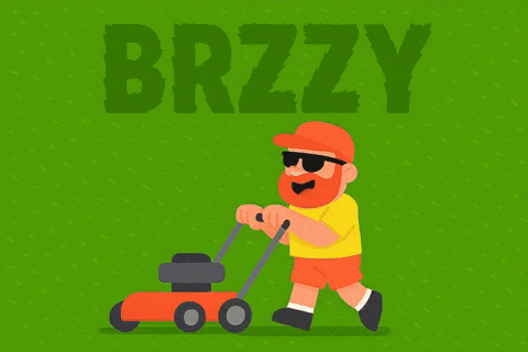 Yard Work Grass GIF by Brzzy