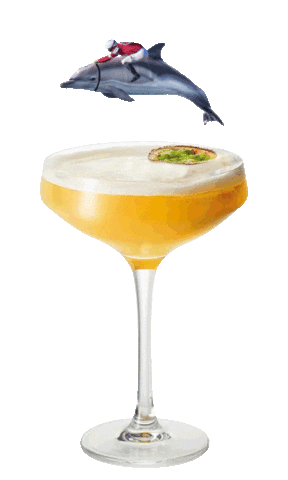 42-BELOW cocktail vodka jacket dolphin Sticker