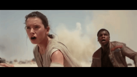star wars the force awakens millenium falcon GIF