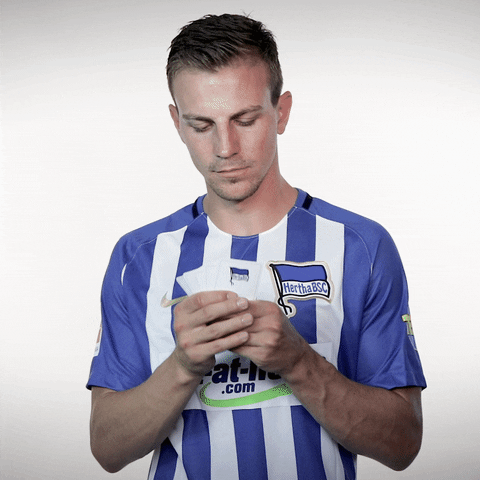 pokerface GIF by Hertha BSC