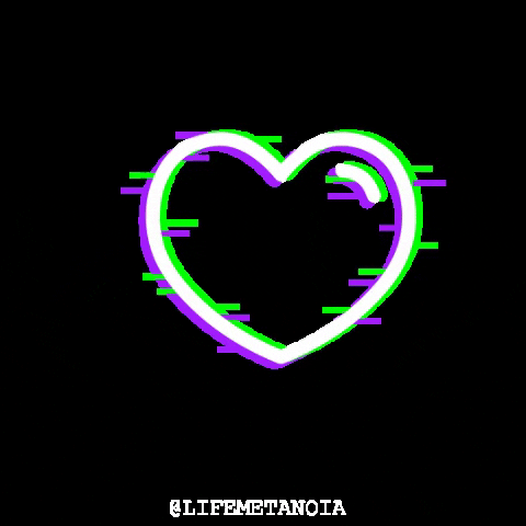 chamaaz giphygifmaker heart green purple GIF