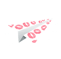 Love You Kisses Sticker by Thorsten Berger Illustration