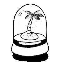Tabas summer winter island palm Sticker