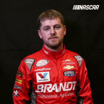 justin allgaier wink GIF by NASCAR