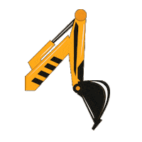 maqtimehardancarrent tractor maquinaria excavadoras retroexcavadora Sticker