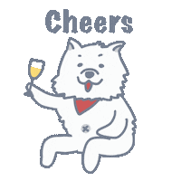 Dog Drinking Sticker