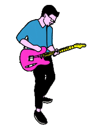 Jamming Rock N Roll Sticker by DimaDrjuchin