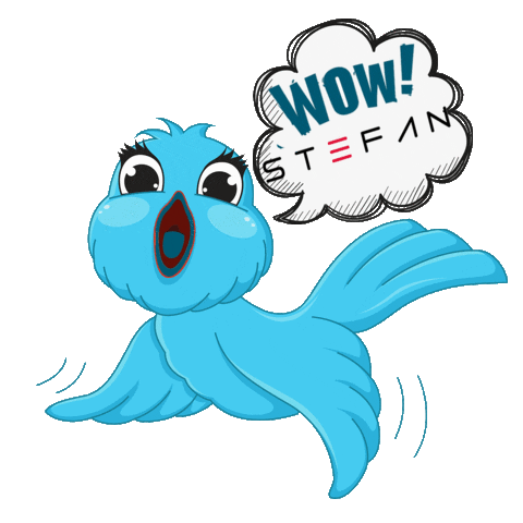 Bird Wow Sticker by Stefan Fashion