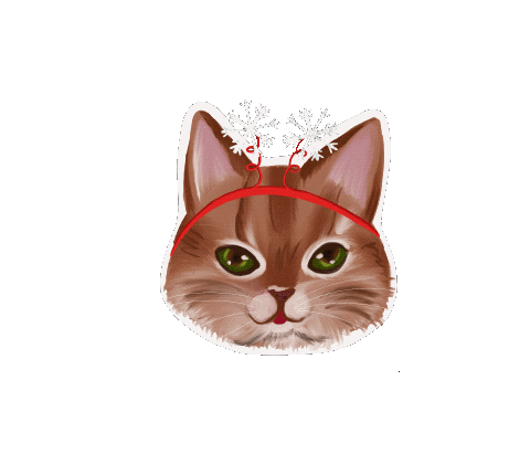 Cat Winter Sticker