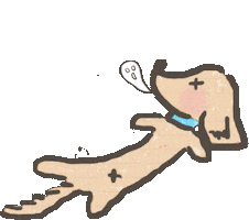 Tired Dog Sticker